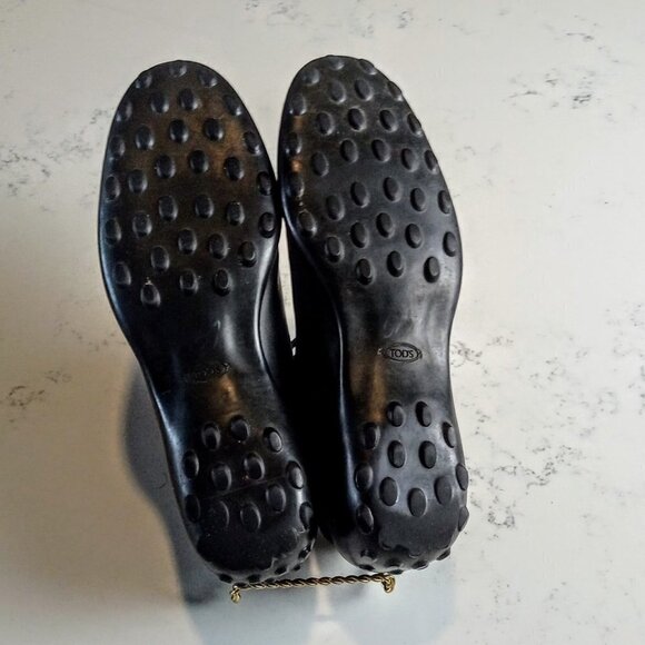 Tod's Black Leather Lace-Up Driving Shoes 9.5 - Picture 6 of 7